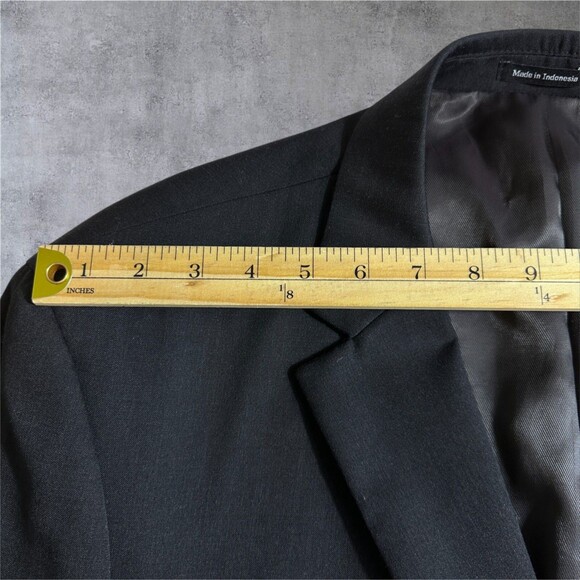 PRONTO UOMO Mens Blazer 54L WOOL Charcoal Gray Sport Coat 2-Button Jacket Suits - Picture 5 of 12